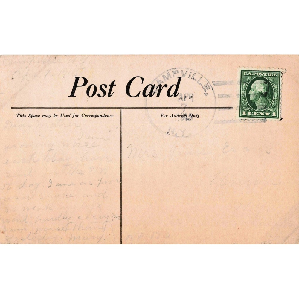Vintage 1910 Postcard Erie Railroad Bergen Hill Tunnels Jersey City New Jersey - Picture 2 of 2